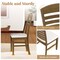Costway Wood Dining Chairs Set of 2/4 Fabric Upholstered Side Chairs with Rubber Wood Frame